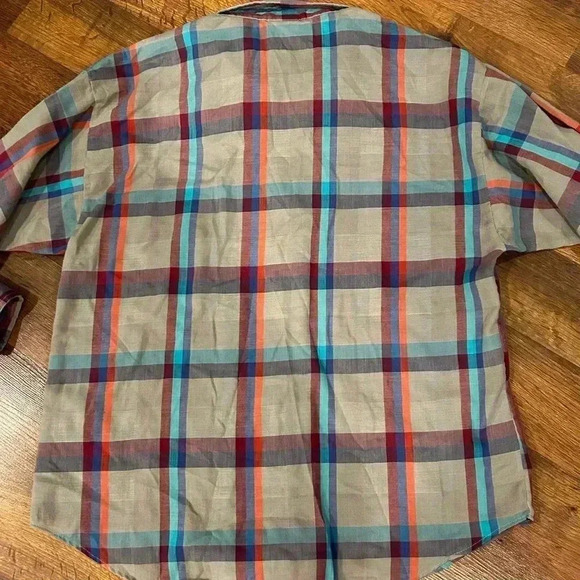 Vintage 80s Wrangler Misses Striped Shirt Button Down Ladies Size S Made in USA - Picture 8 of 8